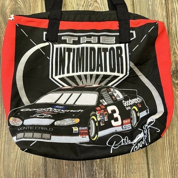 VINTAGE Dale Earnhardt Tote Bag The Intimidator Homemade Nascar - Picture 5 of 10